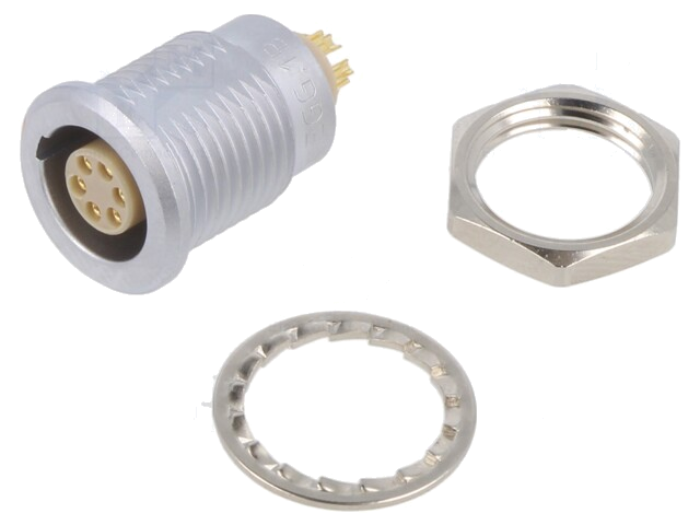 Connector: rond; contact; 1B; vrouwelijk; PIN: 6; 7A; 1,2kV; solderen Connector: rond; contact; 1B; vrouwelijk; PIN: 6; 7A; 1,2kV; solderen